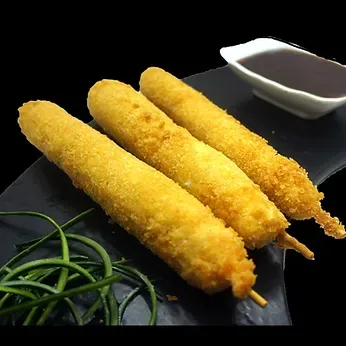 Orden de 3 kushiages de camarón
